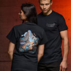 Bootstrapisland survival t-shirt Nightfall – logo on the front.