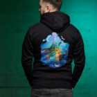 Sunseeker Hoodie 4 Bootstrapisland survival hoodie Nightfall design on the back.
