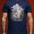 Bootstrapisland survival t-shirt Nightfall - navy.