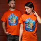 Bootstrapisland survival t-shirt Sunseeker – orange.