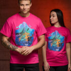 Bootstrapisland survival t-shirt Sunseeker – pink.